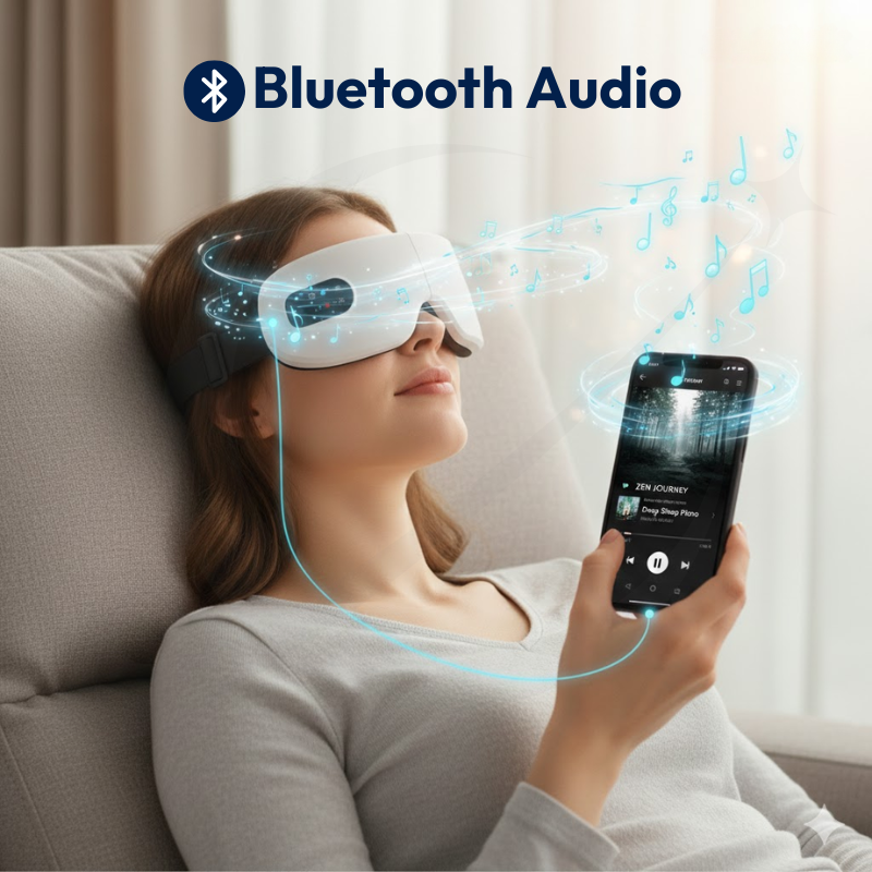 Zenttek Smart Eye Relief: Thermal Massage & Bluetooth Therapy