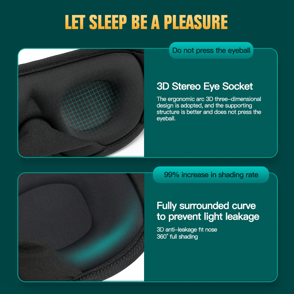 3D Sleep Mask Soft Eye Mask for Travel & Night