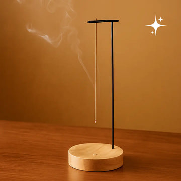 Upside Down Incense Burner Wooden Base