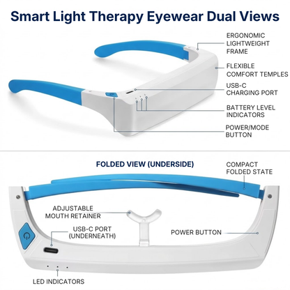 Wearable SAD Therapy Glasses with LED Light