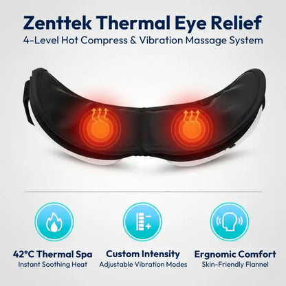 Zenttek Smart Eye Relief: Thermal Massage & Bluetooth Therapy