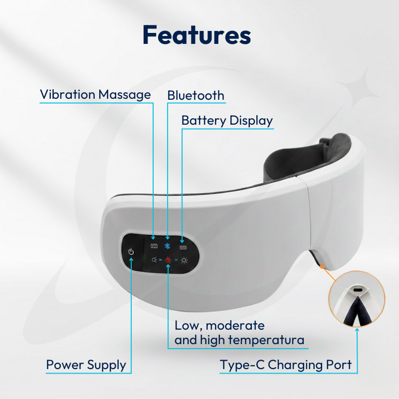 Zenttek Smart Eye Relief: Thermal Massage & Bluetooth Therapy