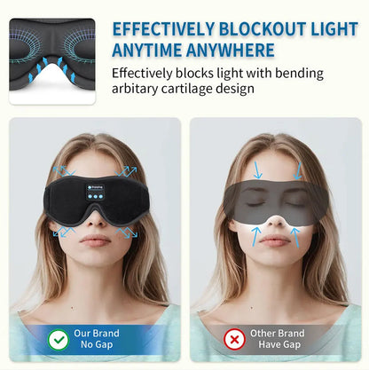 3D Sleep Mask with Bluetooth Headphones