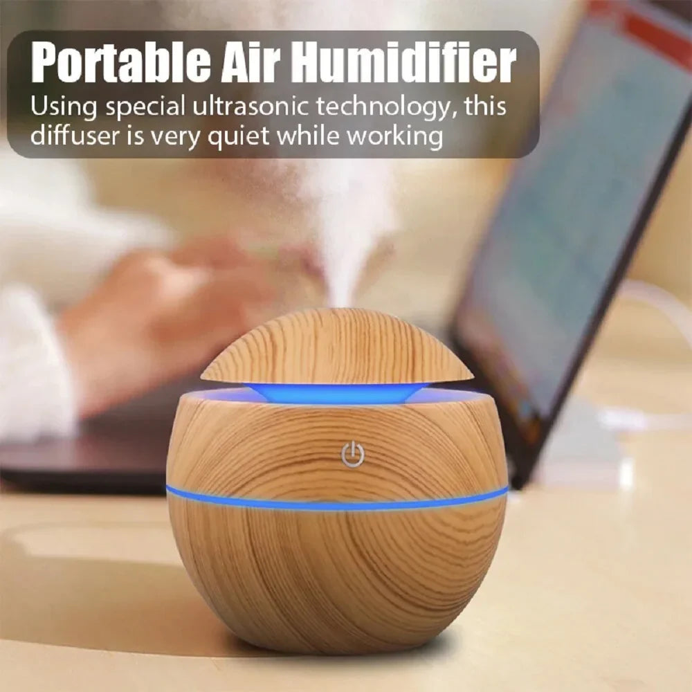 130ml USB Ultrasonic Essential Oil Diffuser