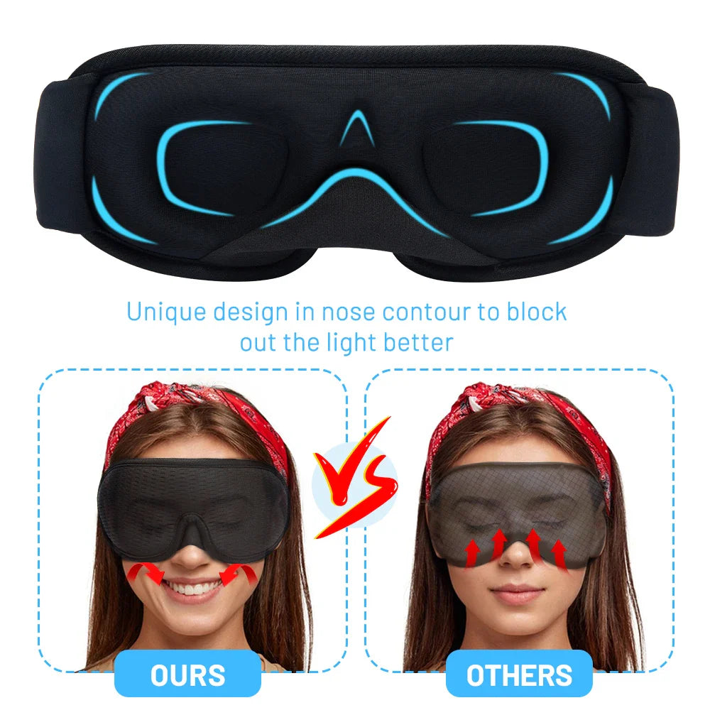 3D Sleep Mask Soft Eye Mask for Travel & Night