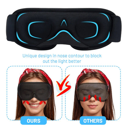 3D Sleep Mask Soft Eye Mask for Travel & Night