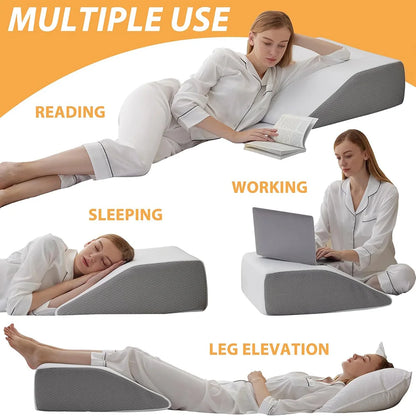 Memory Foam Leg Elevating Wedge Pillow