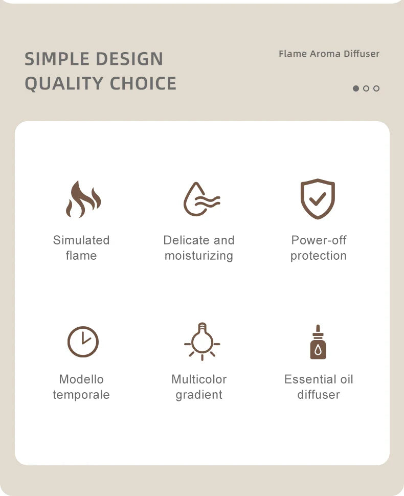 Colorful Flame Ultrasonic Aroma Diffuser