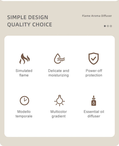 Colorful Flame Ultrasonic Aroma Diffuser