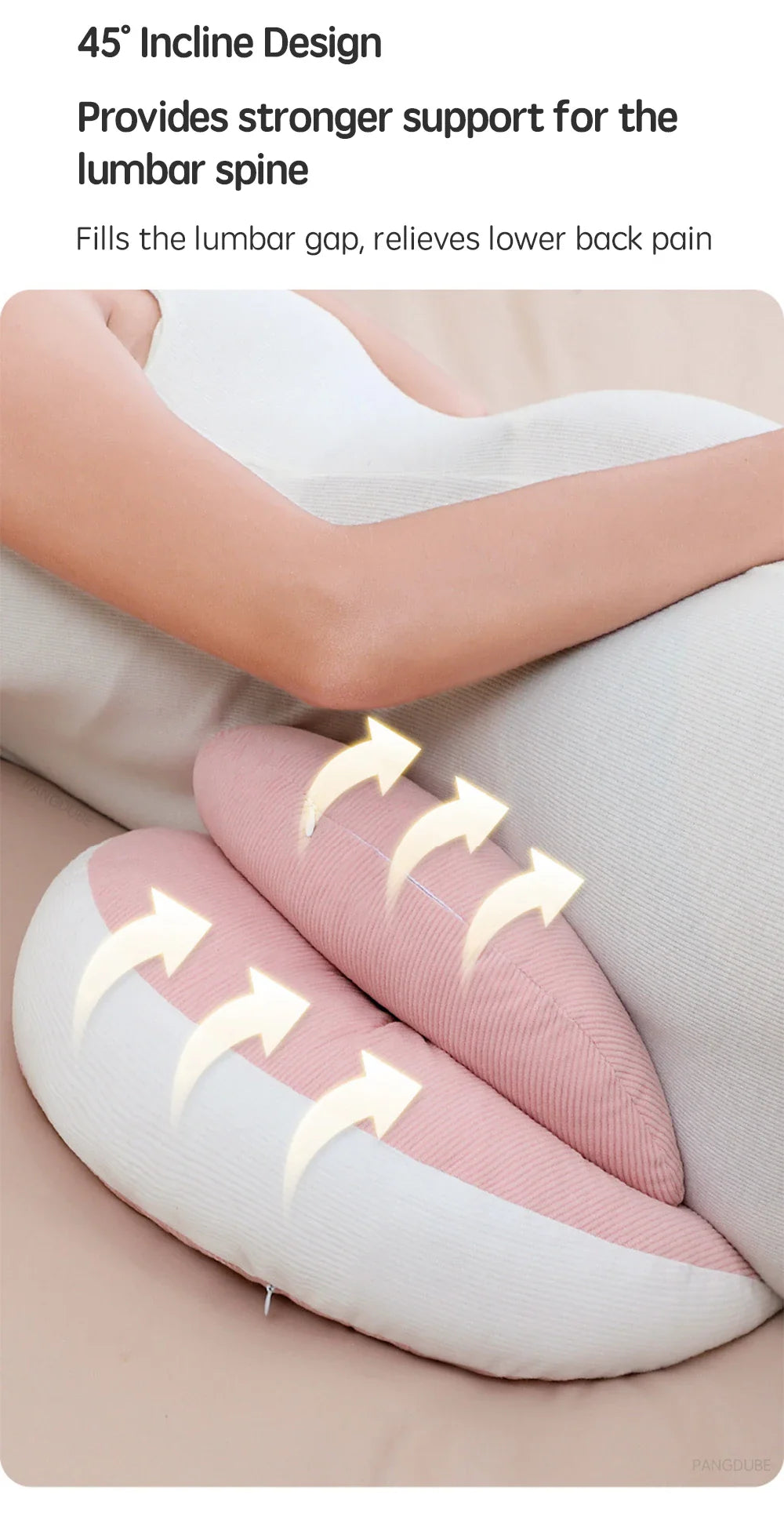 Pregnancy Body Pillow with Waist Support